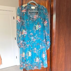 Maeve By Anthropologie Emmy Floral Tunic Mini Dress, Size: Small